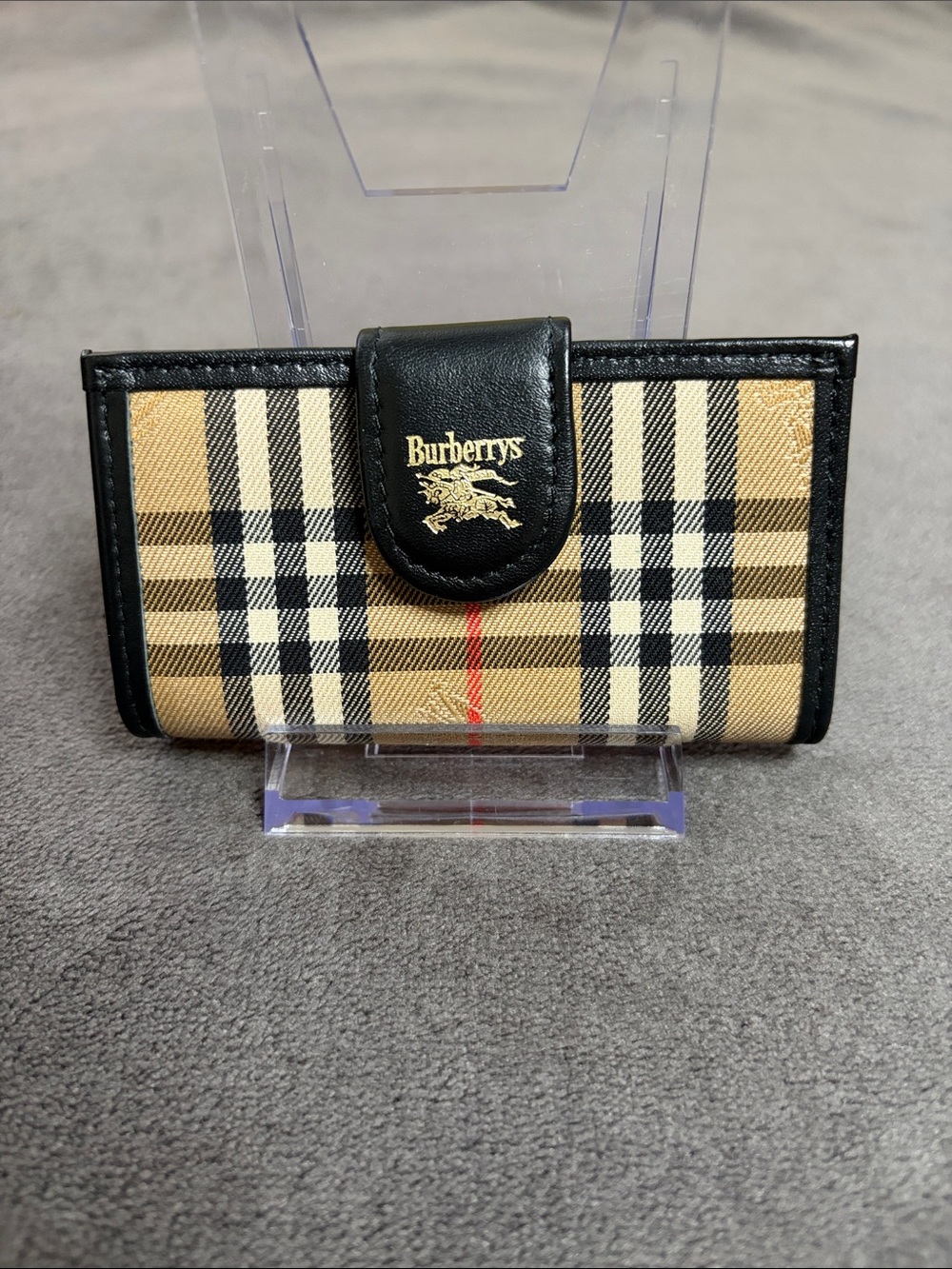 Burberry x Nishikawa Japan “Deluxe” Vintage Key & Card Case with Black Trim